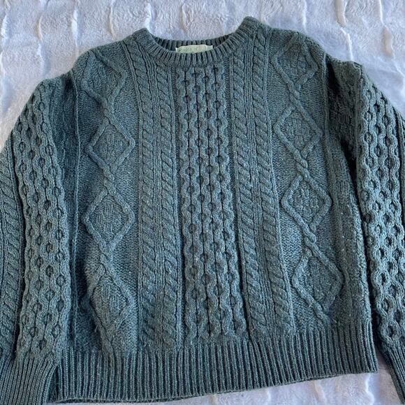 🔥Vintage Shade Of Aran Ireland Pure New Merino Wool Classic Fisherman Sweater S - Picture 7 of 15